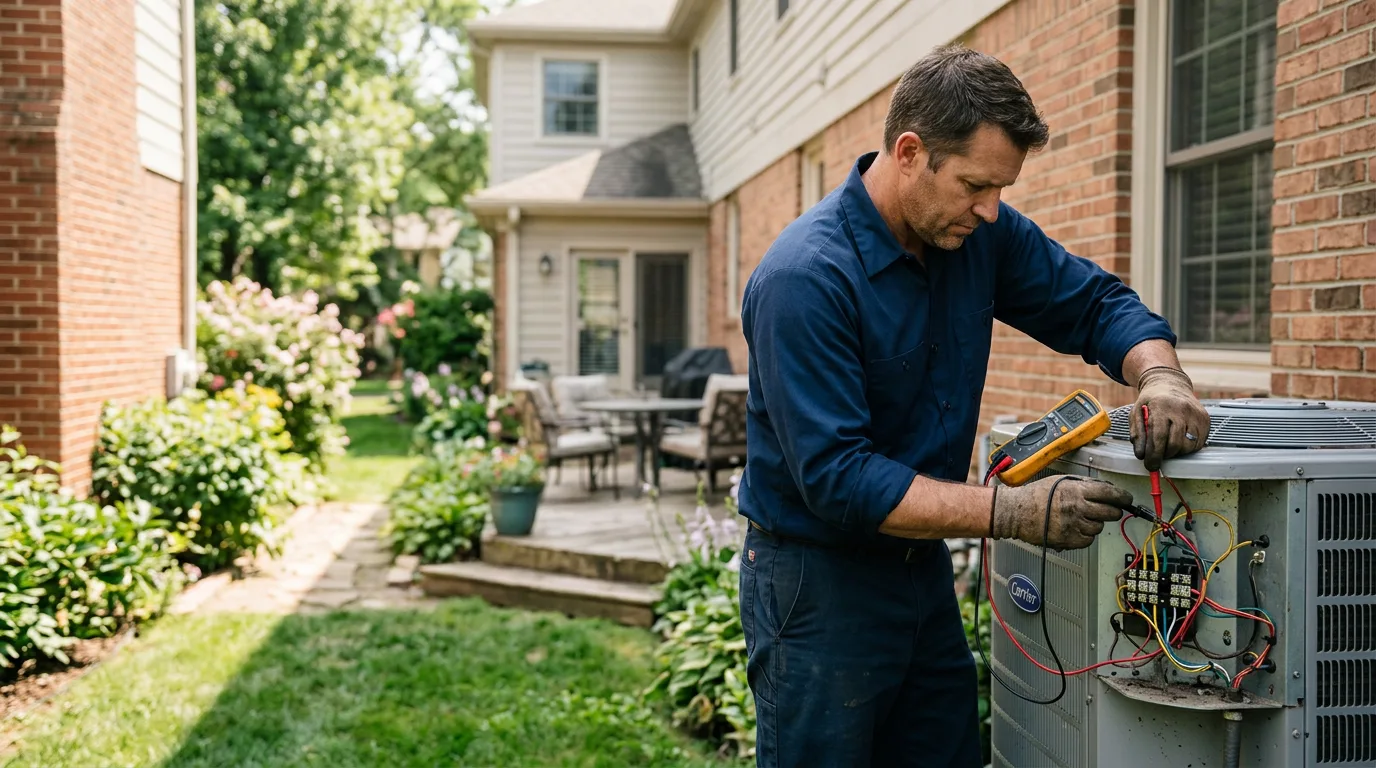 HVAC technician working near Queens Village, NY